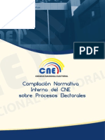 Normativa Interna Del CNE Procesos Electorales PDF