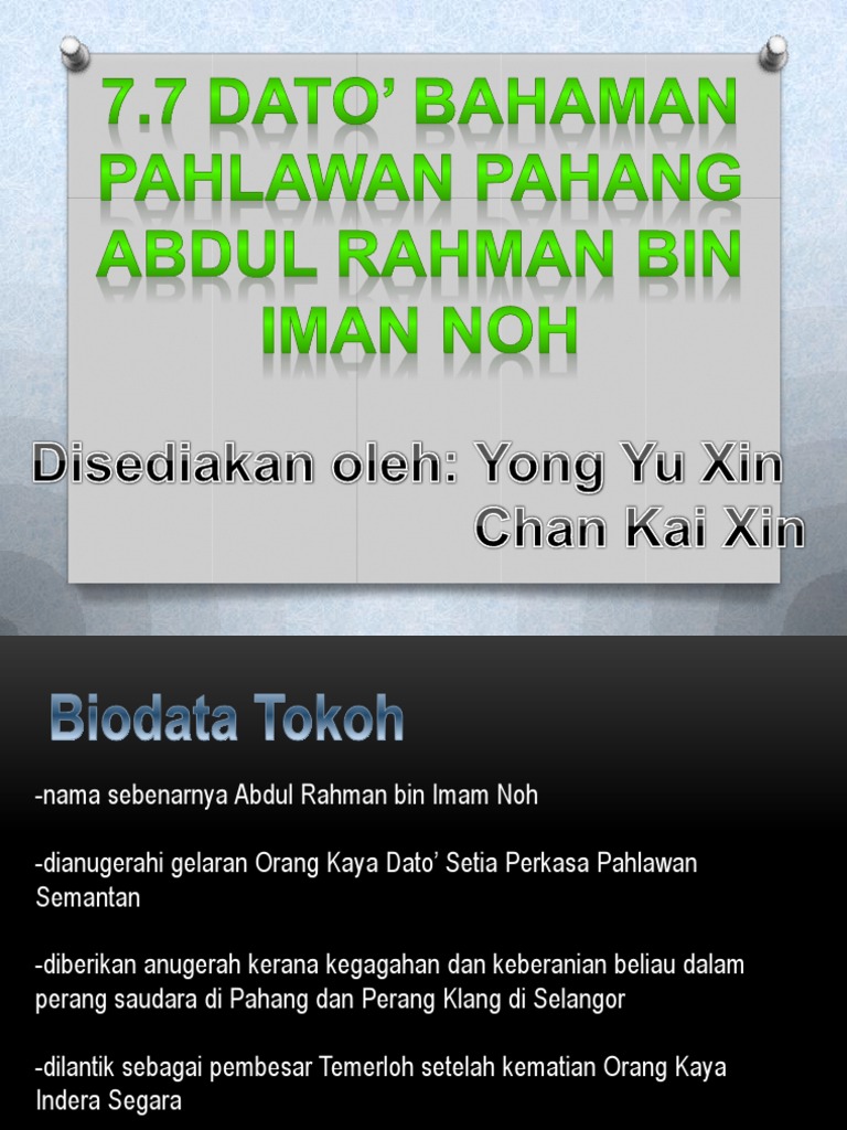 Dato' Bahaman | PDF
