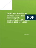 Reducción GEI y Co-Beneficios Generados Por La Implementación Del Programa ECOBICI 2010,2011,2012