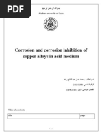 Download Corrosion and corrosion inhibition of copper alloys in acid medium by Mohammed SN200959857 doc pdf