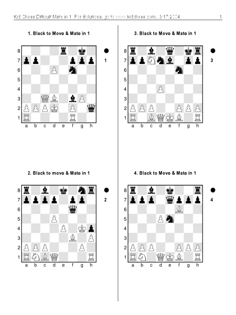 Chess-Difficult Chess Problems | PDF | Traditional Games | Games Of ...