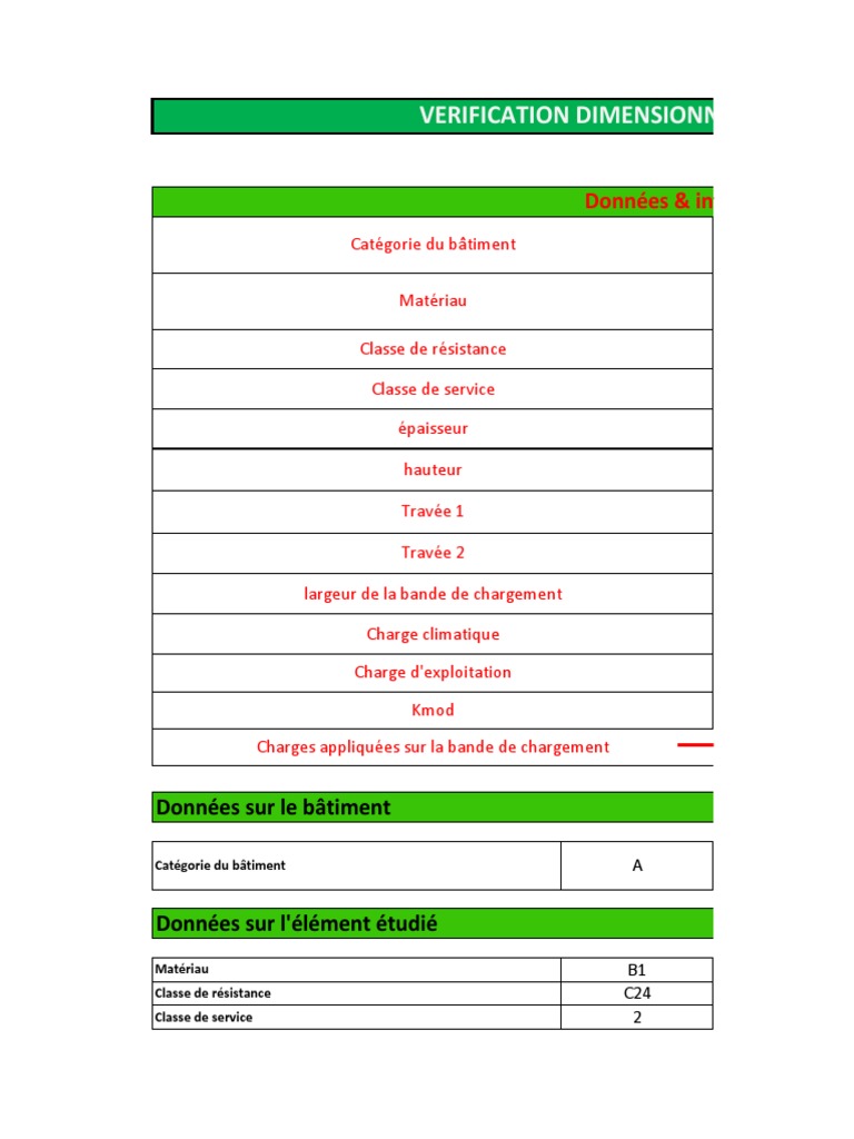 Calcul de poutres en bois sur 2 appuis PDF Flexion (matériau — free download