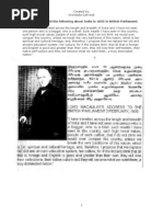 Lord Macaulay's Address to the British Parliament 2 February, 1835