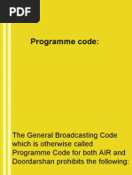 Broadcasting Codes of AIR/DD