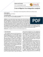 Yield Response of Rice in Nigeria A Co-Integration Analysis
