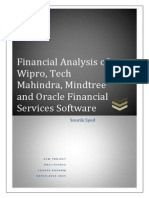 Financial Analysis of Wipro, Tech Mahindra, Mindtree and Oracle Financial Services Software