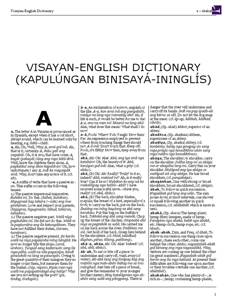 Hiligaynon Dictionary PDF