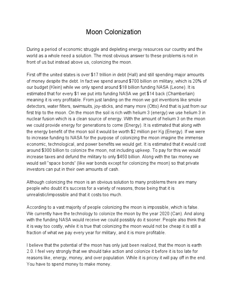 Moon conspiracy essay image