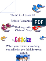theme 4 - lesson 20 robust vocabulary