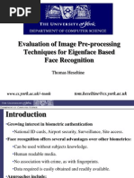 Evaluation of Image Pre-Processing Techniques For Eigenface Based Face Recognition