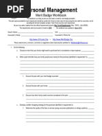 Personal Management BSA Merit Badge Worksheets