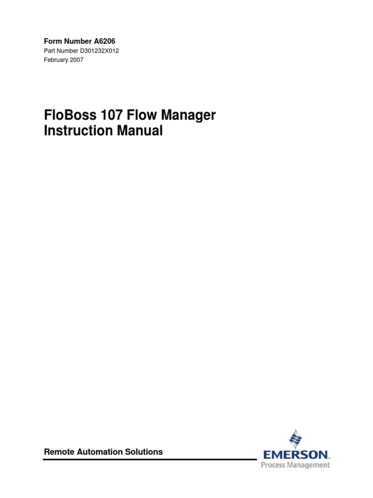 FloBoss Manual | PDF | Input/Output | Control Theory