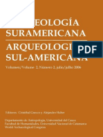 GNECCO, C. y A. HABER. Arqueología Suramericana, Vol 2, N - 2. 2006