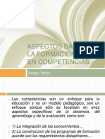 ASPECTOS BÁSICOS DE LA FORMACIÓN BASADA EN COMPETENCIAS