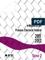 Tomo 2 Memoria Del Proceso Electoral Federal 2011-2012