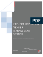 Project Report on Vender Management System