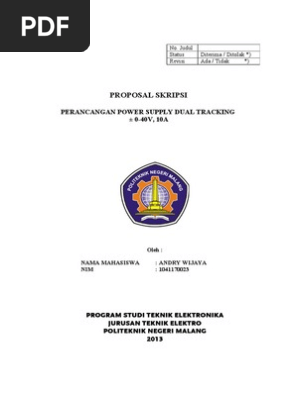 Proposal Skripsi Teknik Elektro Pdf Pejuang Skripsi