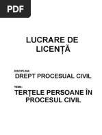 Lucrare Licenta - TERTELE PERSOANE IN PROCESUL CIVIV