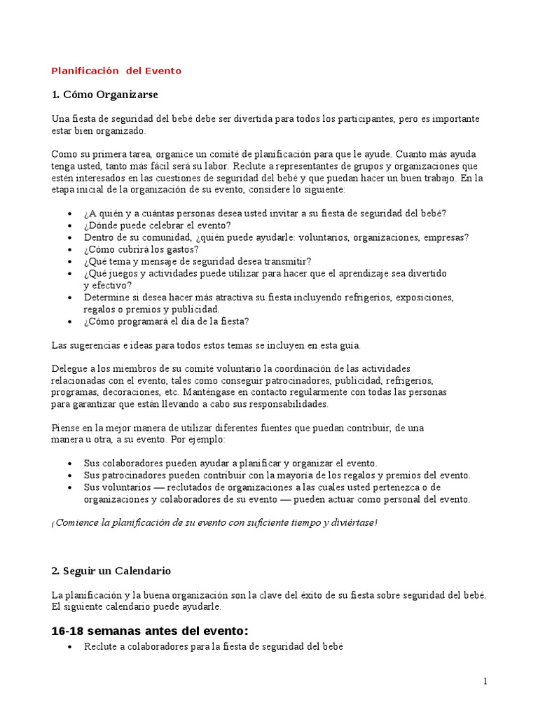 Guía para Fiesta de Seguridad Infantil | PDF | Business, image size:768x1024