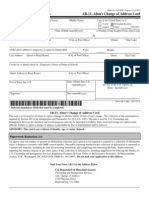 USCIS AR-11 form for reporting address changes