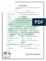 Simple Tenses Exercise