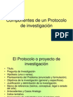 Componentes de Un Protocolo de Investigación