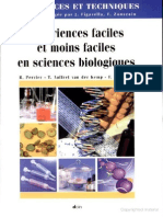 Experiences Faciles Et Moins Faciles en Sciences Biologiques