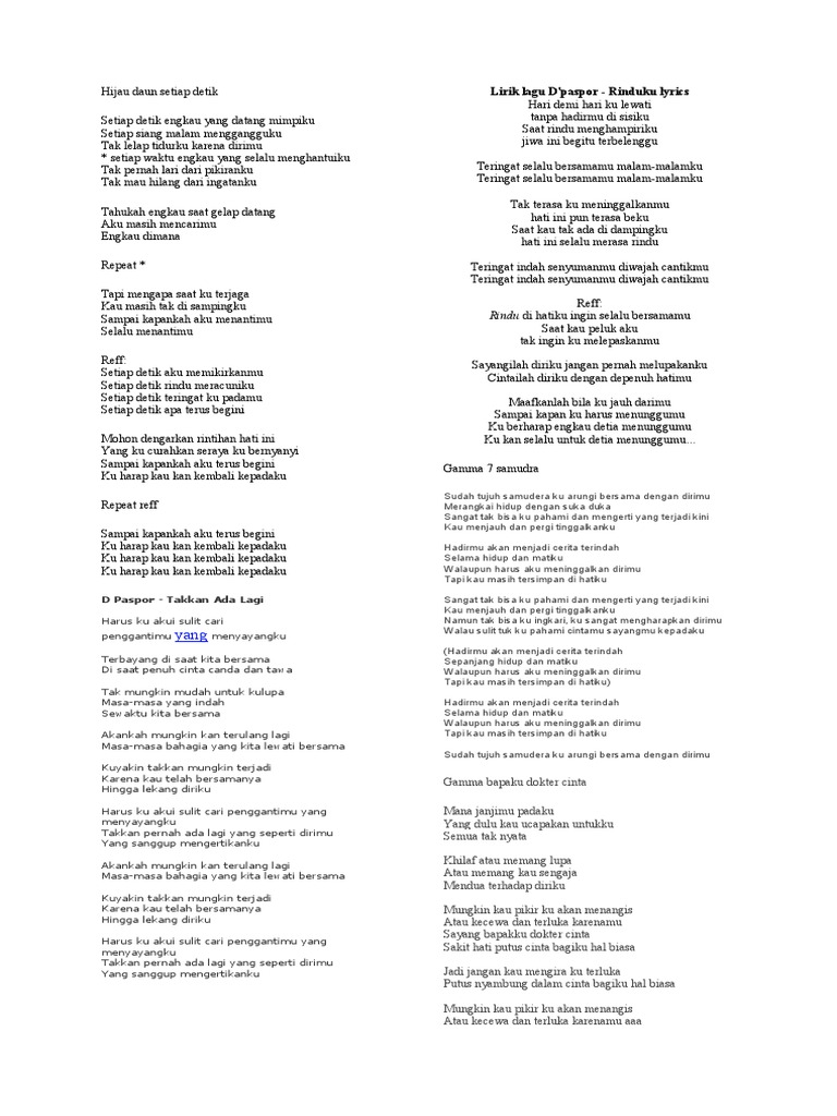 Lirik Lagu Banyak Lllll Pdf