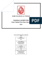 Pelan Taktikal Makmal Komputer