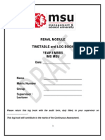 Ethics Y1 Logbook & Time Table