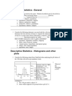 Descriptive Statistics - Histograms and other plots