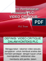 Komuniti Pembelajaran Profesional: PLC: Video Critique