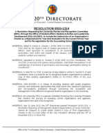 XU-CSG 20th Directorate Resolution 0033-1314