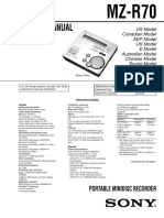 Sony MZ-R70 Service Manual