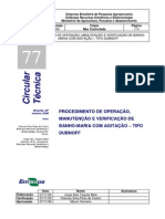 Procedimento de operação, manutenção e verificação de banho-maria