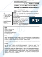 NBR ISO 19011 - 2002 - Auditoria para Gestão Da Qualidade PDF