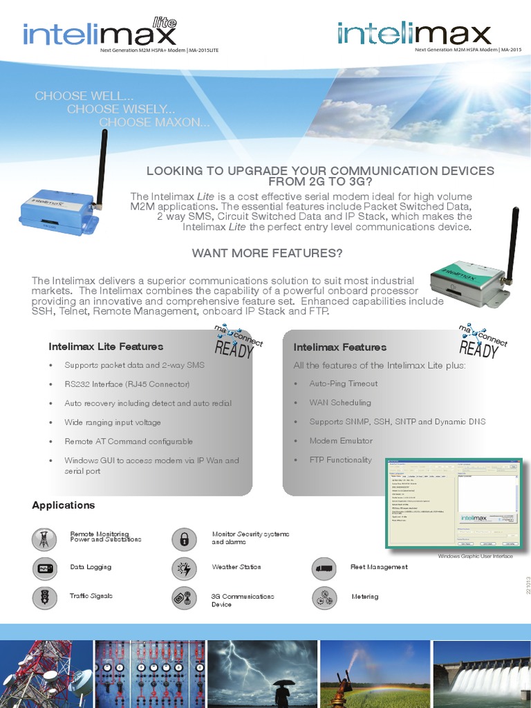 Intelimax Lite HSPA+ Modem Maxon Solutios General Packet Radio