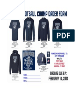 2013 Ansonia Football Order Form