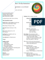 Tie Dye Instructions