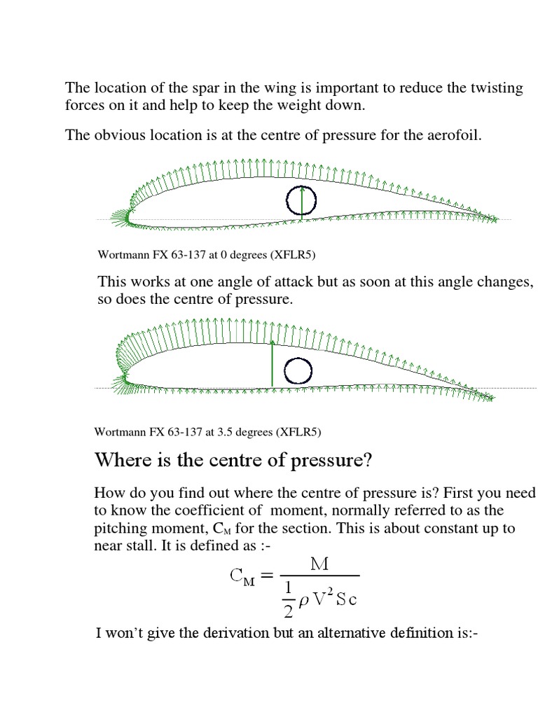 Spar Location | PDF | Lift (Force) | Airfoil