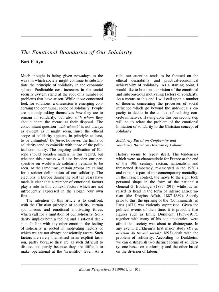 Emotional Limits of Solidarity Explained | PDF | Emotions | Émile Durkheim