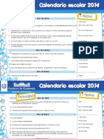 Calendar I o Escola R 2014