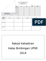 Rekod Kelas Bimbingan UPSR 2014