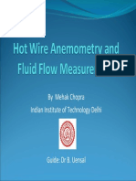 Hot Wire Anemometry and Fluid Flow Measurement