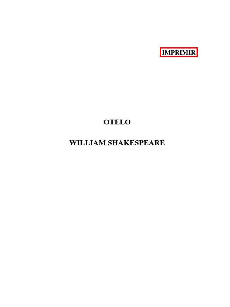 Shakespeare, William - Otelo | PDF | OTELO | Tragedias de Shakespeare