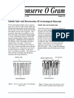 Soluble Salts and Deterioration of Archeological Materials