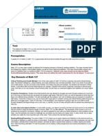 Math 137 Syllabus Fall 2013