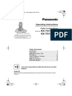 Panasonic Kxtg1100cx Operation Manual