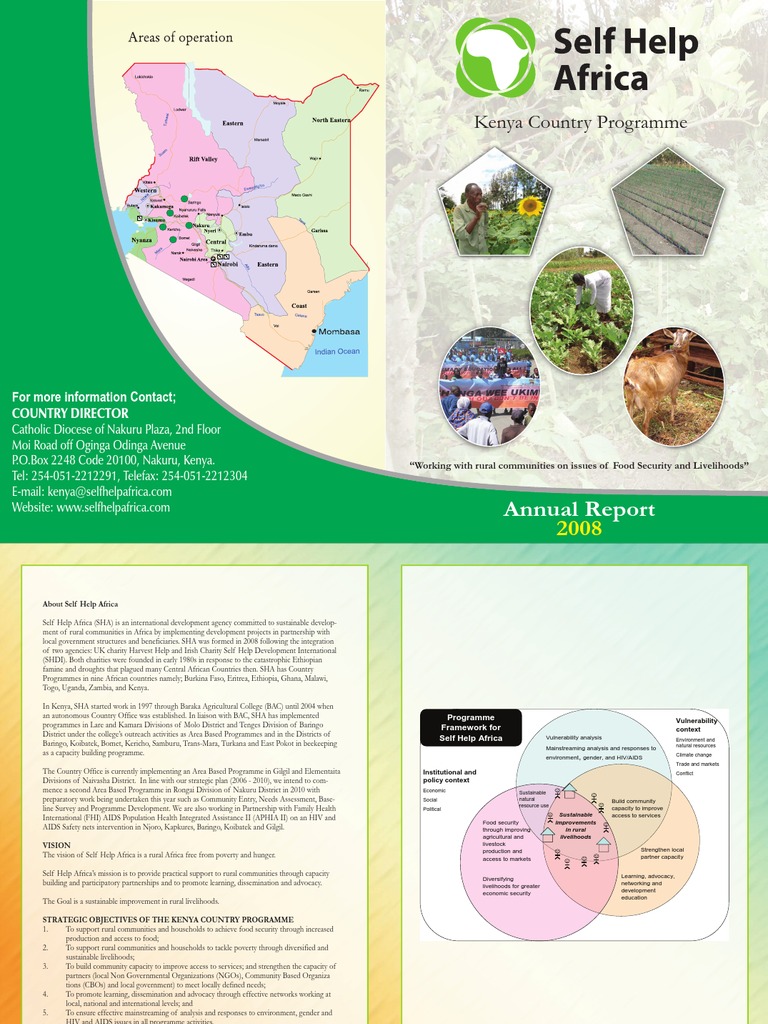 Self Help Africa Kenya Annual Report 08 International Development Food Security