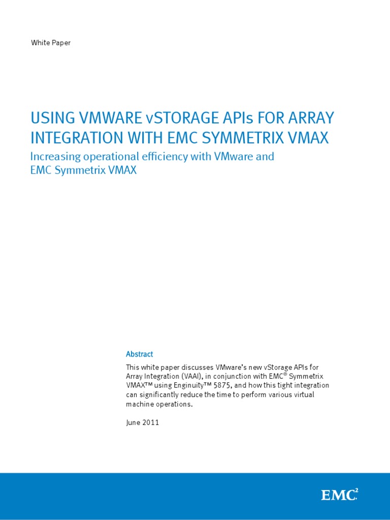 h8115 Vmware Vstorage Vmax WP | PDF | V Mware | Virtual Machine